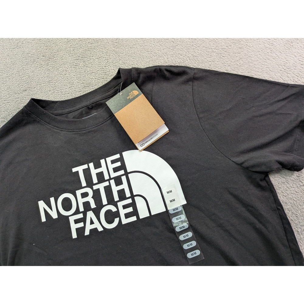 The North Face Womens Half Dome Tee Black Graphic T-Shirt NF0A822TJK3 Medium